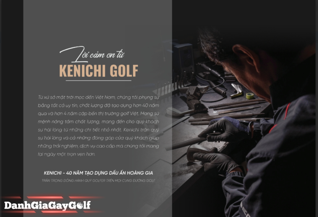 Lời cảm ơn từ thương hiệu gửi tới những golfer sở hữu phiên bản đặc biệt của Kenichi